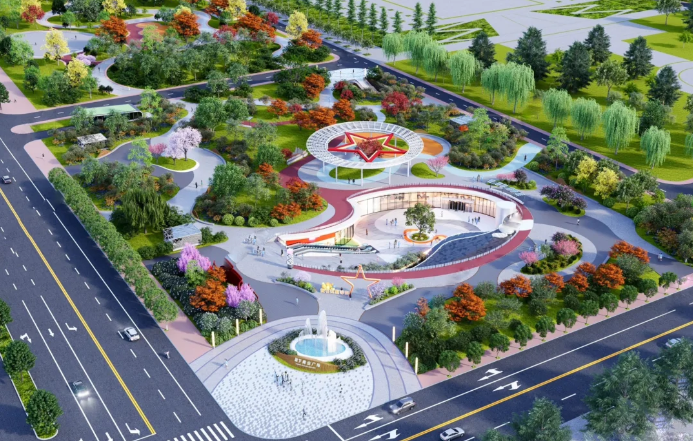 公園入口景觀鳥瞰設(shè)計(jì)落地難？這樣做方案不跑偏
