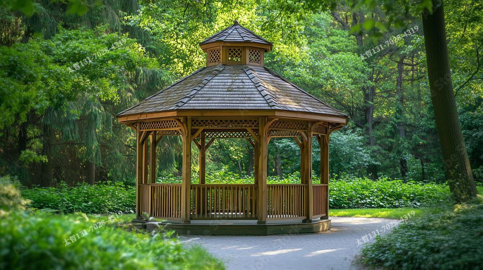 防腐木涼亭場景方案 防腐木涼亭場景方案