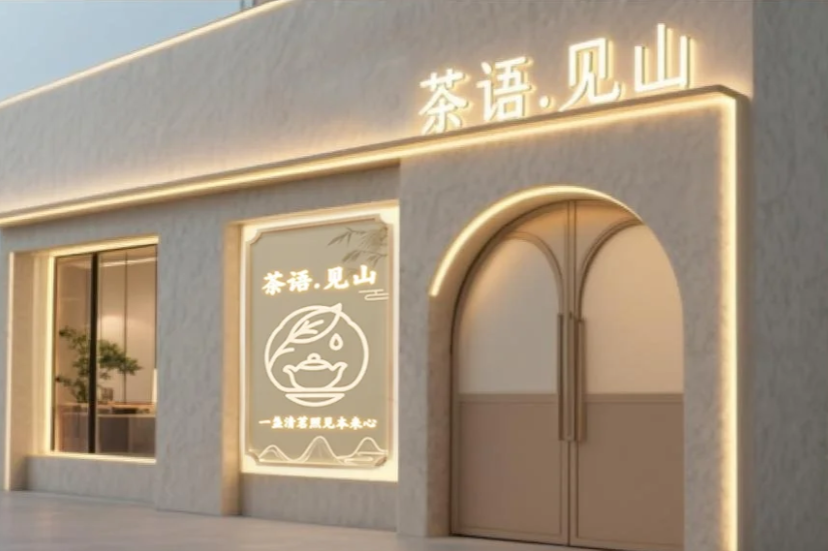 茶葉店門頭沒茶韻還易壞？2招破解設(shè)計落地難題